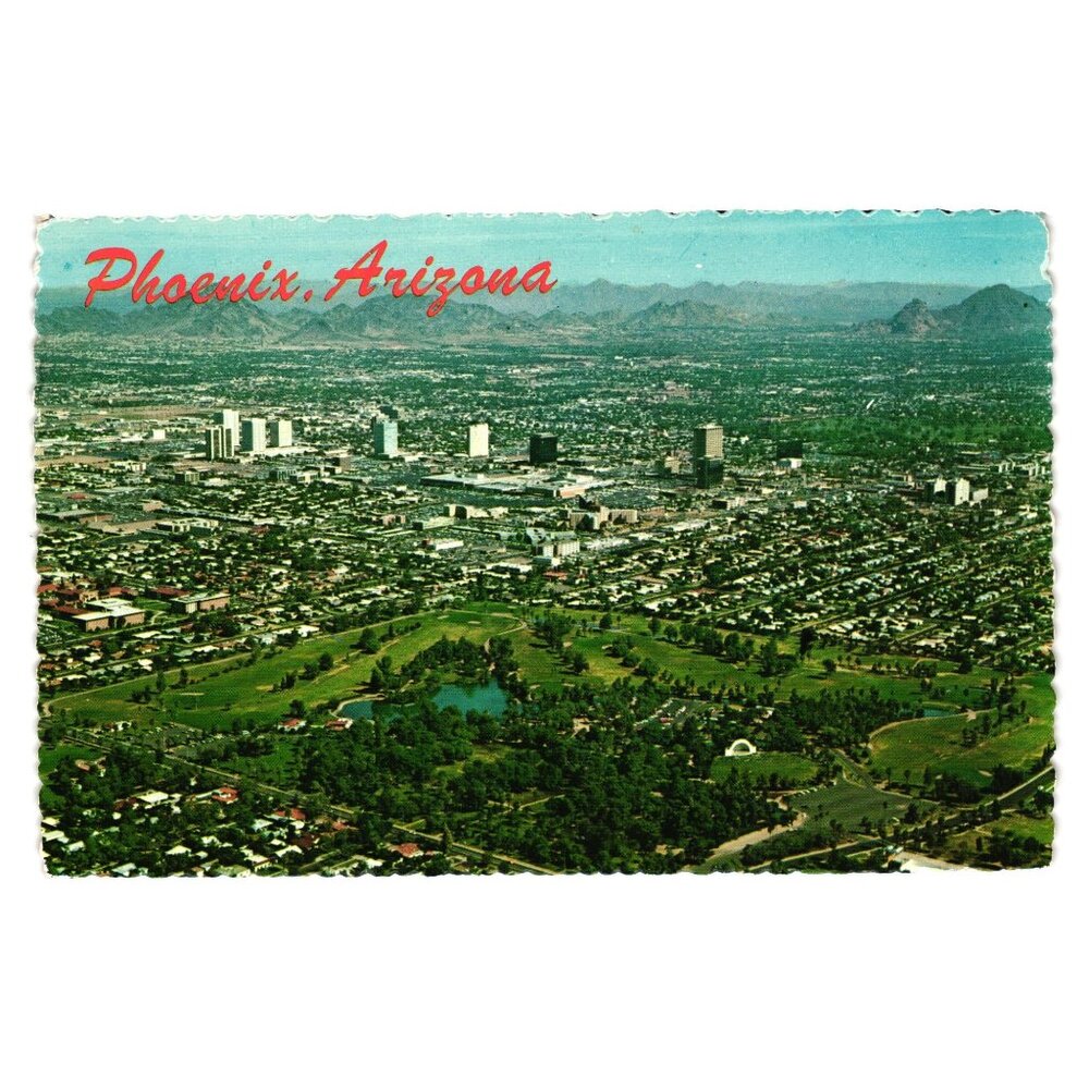 Vintage 1978 Phoenix Arizona Postcard Featuring Camelback Mountain  Skyline Golf
